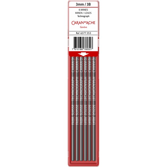 Mine creion 3 mm-3B- etui 6 buc
