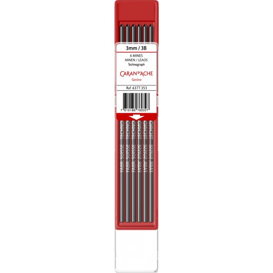 Mine creion 3 mm-3B- etui 6 buc