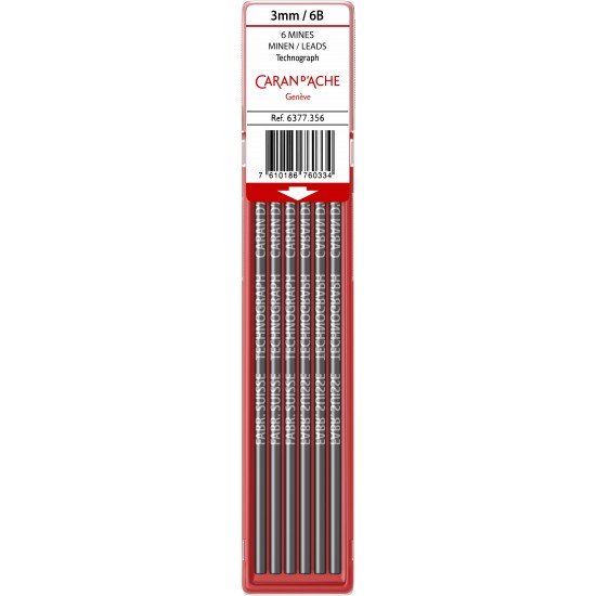 Mine creion 3 mm -6B- etui 6 buc