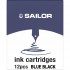 Cartuse cerneala Jentle Blue Black - set 12 buc