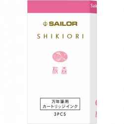 Cartuse cerneala Shikiori Spring Sakura Mori Pink - set 3 buc