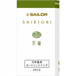 Cartuse cerneala Shikiori Spring Waka Uguisu Green - set 3 buc
