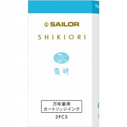 Cartuse cerneala Shikiori Winter Yukiakari Blue - set 3 buc