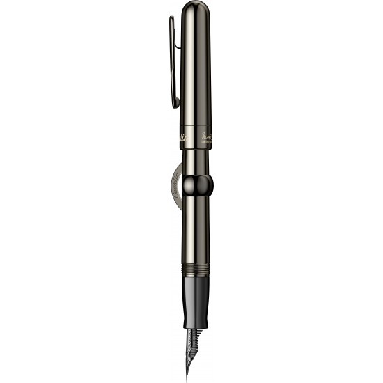 Mark Twain Crescent Filler - Gun metal - Omniflex Stilou