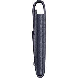 Etui piele single cu clapa - albastru inchis
