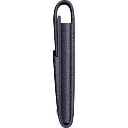 Etui piele dublu cu clapa - albastru inchis