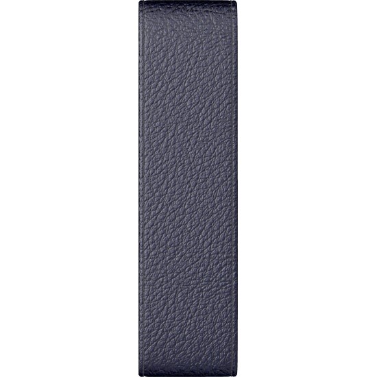 Etui piele dublu cu clapa - albastru inchis