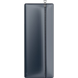 Etui piele cu fermoar - bleumarin