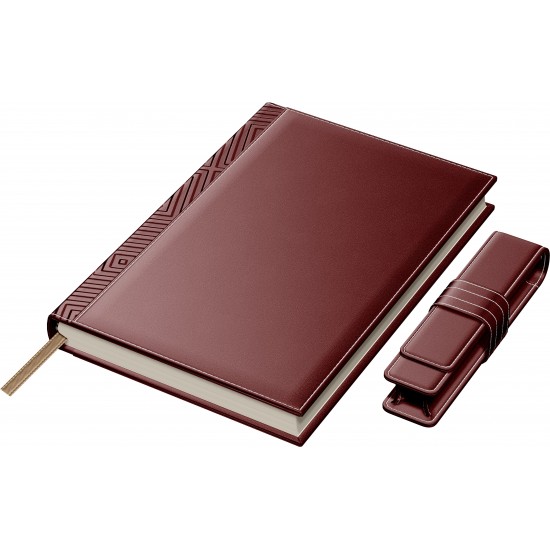 Set Agenda Piele B5 + Pouch Pen - Bordeaux