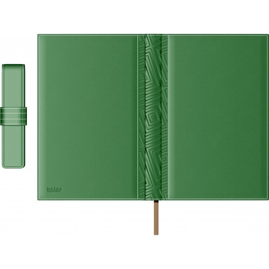 Set Agenda Piele B5 + Pouch Pen - Green