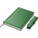 Set Agenda Piele B5 + Pouch Pen - Green