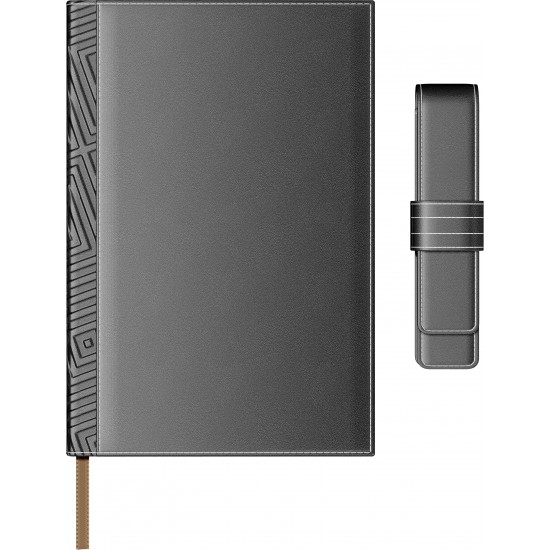 Set Agenda Piele B5 + Pouch Pen - Grey