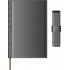 Set Agenda Piele B5 + Pouch Pen - Grey