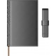 Set Agenda Piele B5 + Pouch Pen - Grey