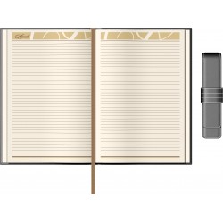 Set Agenda Piele B5 + Pouch Pen - Grey