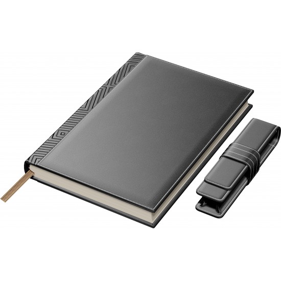 Set Agenda Piele B5 + Pouch Pen - Grey