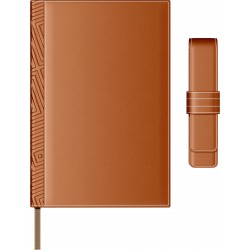 Set Agenda Piele B5 + Pouch Pen - Orange