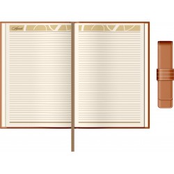 Set Agenda Piele B5 + Pouch Pen - Orange