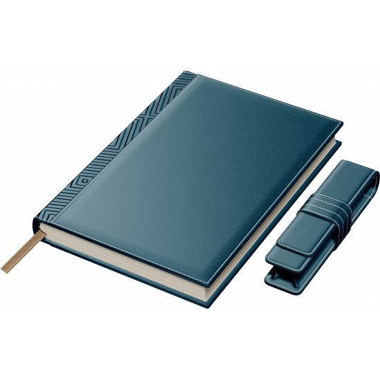 Set Agenda Piele B5 + Pouch Pen - Petrol