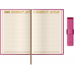 Set Agenda Piele B5 + Pouch Pen - Pink