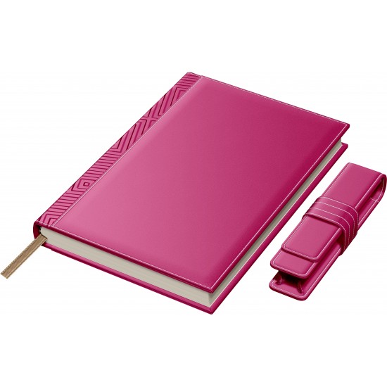 Set Agenda Piele B5 + Pouch Pen - Pink
