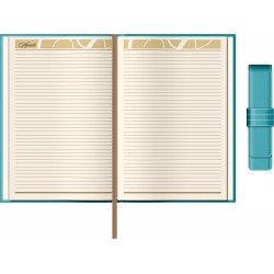 Set Agenda Piele B5 + Pouch Pen - Turquoise