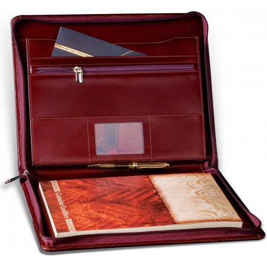 Mapa piele conference cu Notes A4 - Burgundy