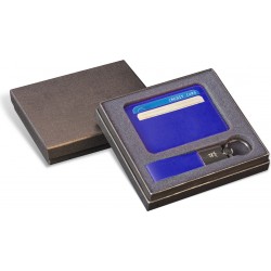 Set Card holder + Breloc chei - Blue