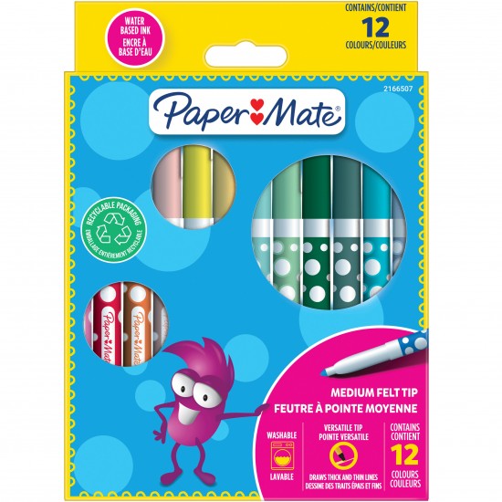 Set 12 carioci Medium felt tip Set 12 carioci Medium felt tip