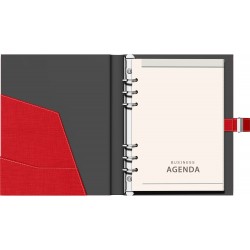 Organizer A5 cu catarama rosu