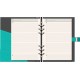 Organizer A5 cu catarama turquoise