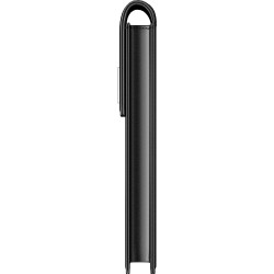 Etui piele dublu cu clapa Negru