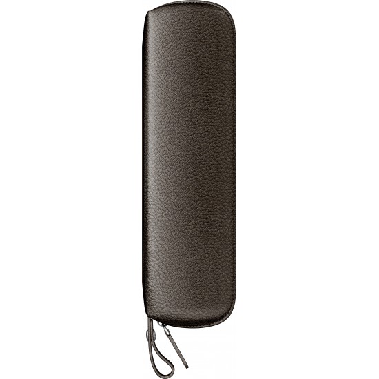Etui piele 3 piese cu fermoar maro