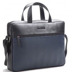 Geanta Laptop Police Leather Anthemis Black - Navy
