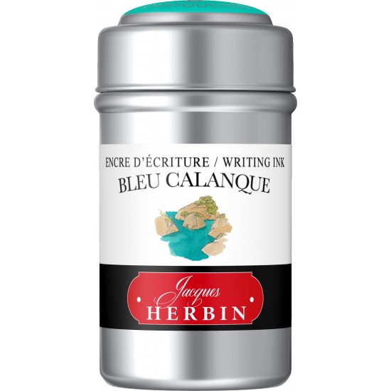SET 6 CARTUSE HERBIN THE PEARL OF INKS BLEU CALANQUE / TURQUOISE