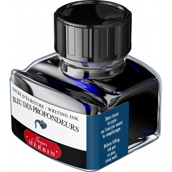 CALIMARA 30 ML HERBIN THE PEARL OF INKS BLEU DES PROFONDEURS / BLUE NAVY