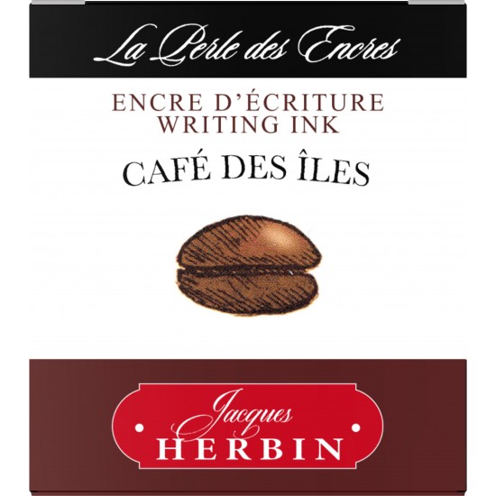 CALIMARA 30 ML HERBIN THE PEARL OF INKS CAFE DES ILES / BROWN