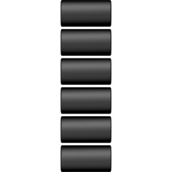 Mini Radiera Creion Mecanic Rondo Black - 6 Buc