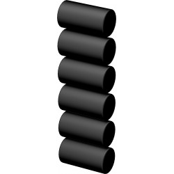 Mini Radiera Creion Mecanic Rondo Black - 6 Buc