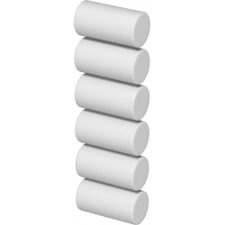 Mini Radiera Creion Mecanic Rondo White - 6 Buc