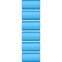 Mini Radiera Creion Mecanic Rondo Turquoise - 6 Buc