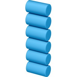 Mini Radiera Creion Mecanic Rondo Turquoise - 6 Buc