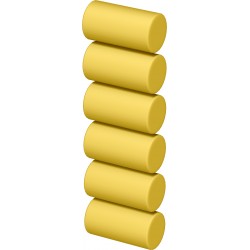 Mini Radiera Creion Mecanic Rondo Yellow - 6 Buc