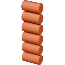 Mini Radiera Creion Mecanic Rondo Orange - 6 Buc