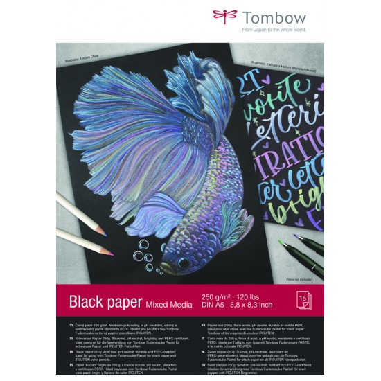 Hartie Grafica si Caligrafie A5 Black Paper 250g/mp - 15 coli