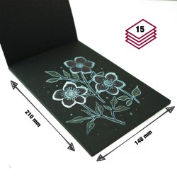 Hartie Grafica si Caligrafie A5 Black Paper 250g/mp - 15 coli