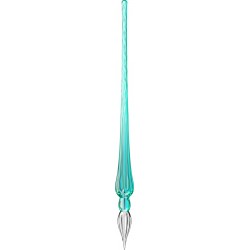 Toc Caligrafic Round Glass Pen Turquoise