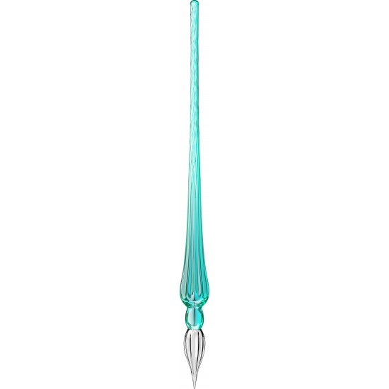 Toc Caligrafic Round Glass Pen Turquoise