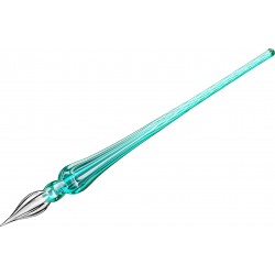 Toc Caligrafic Round Glass Pen Turquoise