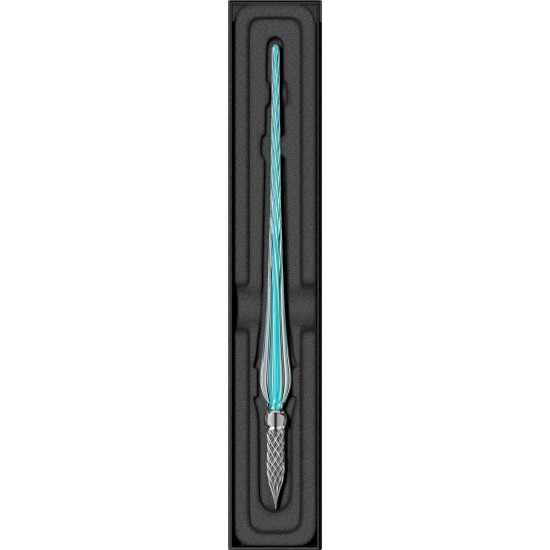 Toc Caligrafic Twisted Glass Pen Blue Azur